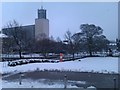 NZ2465 : View towards Newcastle Civic Centre in the snow by David Martin