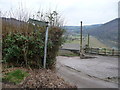 Hillside path and lane in Llandogo village