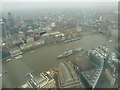 Looking eastwards from the top of The Shard