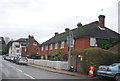 Row of tile hung cottages