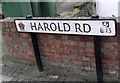 Street sign, Harold Road E13