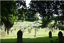 SK2474 : All Saints Church Graveyard, Curbar Hill, Curbar - 4 by Terry Robinson