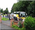 The back end of the Olympic Torch procession