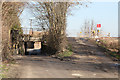 Railway bridge and manual level crossing