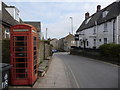 Swanage: a phone box and the Black Swan