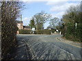 Junction of Lady Lane with Mustard Lane