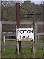 Potton Hall sign