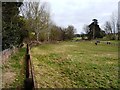 Footpath around the back of a paddock