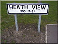 Heath View sign