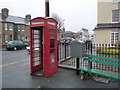 Dorchester: doorless phone box on London Road