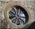 NT6131 : A rose window at Mertoun Kirk by Walter Baxter