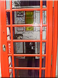 TQ2682 : Inside a Telephone Box outside the Flats in Hall Road. NW8 by David Hillas