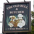 The sign of The Old Bull & Butcher