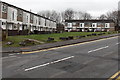 Boulder-lined grass verge, Oakfield Road, Cwmbran