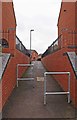 Footpath from canal towpath to housing estate, Kidderminster