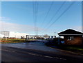 Power lines over Caswell Way, Newport