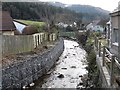 Flood defences below the Newtown Road Bridge