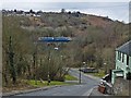 Train crossing Bargoed Viaduct