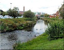 SO8376 : River Stour viewed from Corporation Street, Kidderminster by Jaggery
