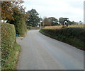 Roadside safety mirror, Tre-herbert Road west of Llanddewi Fach