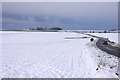 SU4085 : Snowy field by Chainhill Road by Steve Daniels