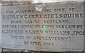 SO2914 : Abergavenny Library foundation stone by Jaggery