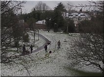 SX9265 : Snow in St Marychurch by Derek Harper