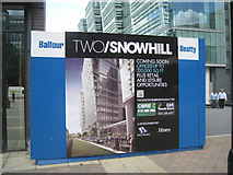 SP0787 : Developer's sign, Snow Hill concourse B3 by Robin Stott