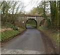 SU0098 : South side of a disused railway bridge north of Ewen by Jaggery
