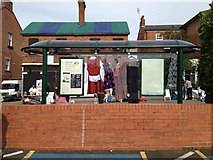 SP3265 : Bus shelter / clothes rail, Clemens Street CV31 by Robin Stott