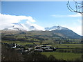 Bassenthwaite village and Skiddaw