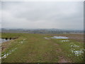 SO4008 : View southwards from a hill to the north of Raglan Castle by Jeremy Bolwell