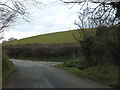 Road junction and stream near Fawton