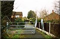 Barriers across footpath near Kittiwake Drive, Spennells, Kidderminster