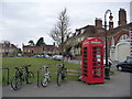 SU1429 : Salisbury: telephone box on the cathedral green by Chris Downer