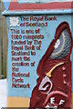 SK2999 : National Cycle Network milepost (detail) by Dave Pickersgill