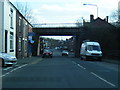 Liverpool Road passes under disused railway bridge