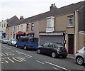 Cars, shops and houses, Bridgend Road, Aberfenkig