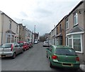 Parked cars in Bristol Street, Aberkenfig