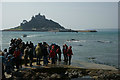 SW5130 : Queue for St.Michael's Mount by Peter Trimming