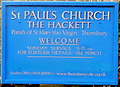 Name board, St Paul