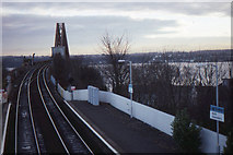 NT1380 : North Queensferry station and view towards the Forth Bridge by Christopher Hilton