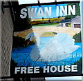 Swan Inn name sign, Aberkenfig