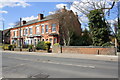 Bridge parapet and houses on High Road