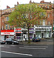 Shops at the NW end of Whiteladies Road, Clifton, Bristol