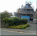 Building work on the corner of Pendre and Pendre Close, Brecon