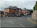 The Avenue houses viewed from Castle Square, Brecon