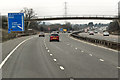 Southbound M5 approaching Junction 11A