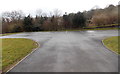 Car park at the southern end of  Danygraig Cemetery, Risca