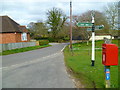 Road junction in Mottisfont